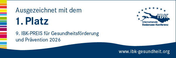 Ausgezeichnet mit dem 1. Platz des 9. IBK-PREIS für Gesundheitsförderung und Prävantion 2026